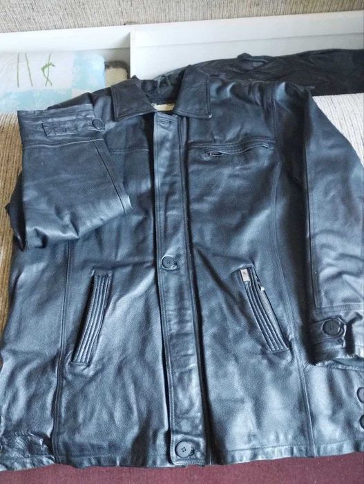 Куртка чоловіча шкіряна з натуральною цигейкою, розмір 5Х