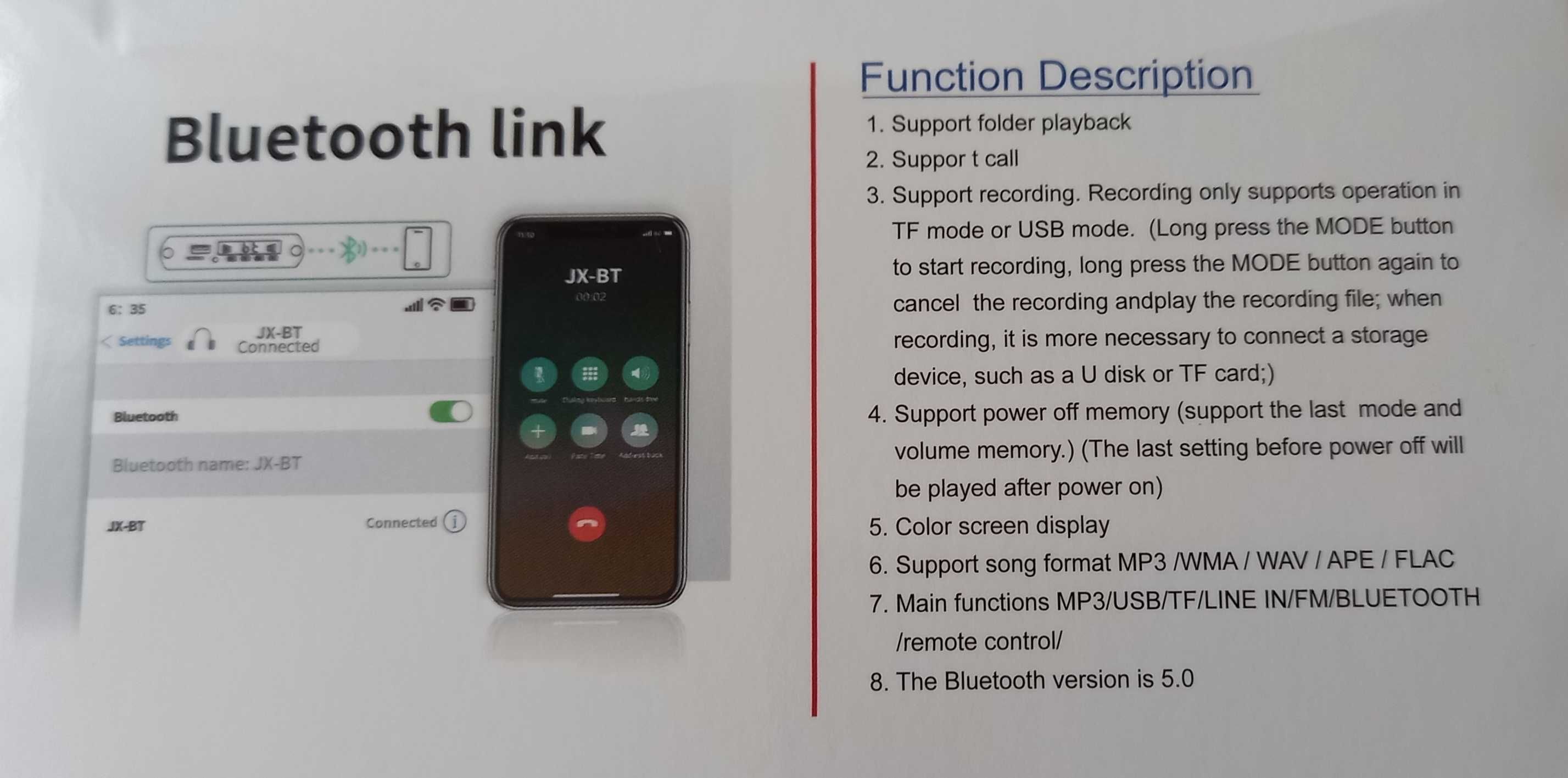 модуль Bluetooth MP3/ Fm, USB,  TF, Audio з підсилювачем 50Wx2
