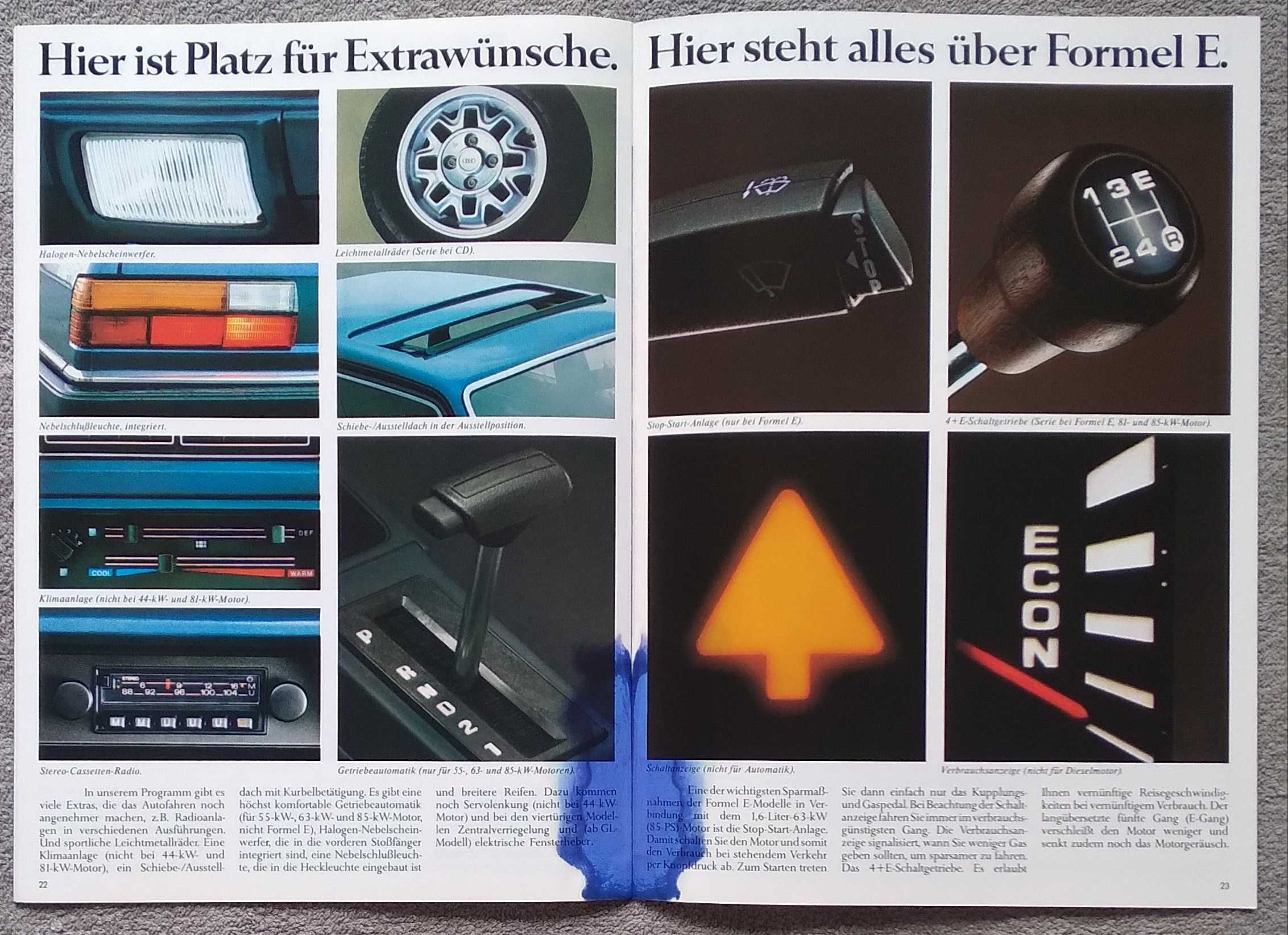 Prospekt AUDI 80 rok 1982