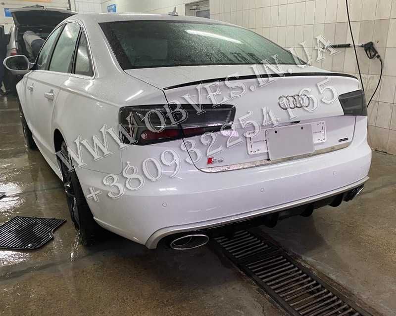 Диффузор заднего бампера Audi A6 C7 в стиле RS 6