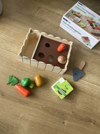 Zestaw drewnianych zabawek - skrzynka z warzywami