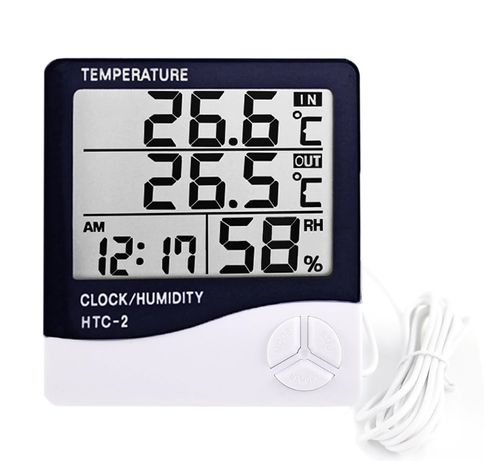 Датчик термометр-гигрометр-часы HTC-2