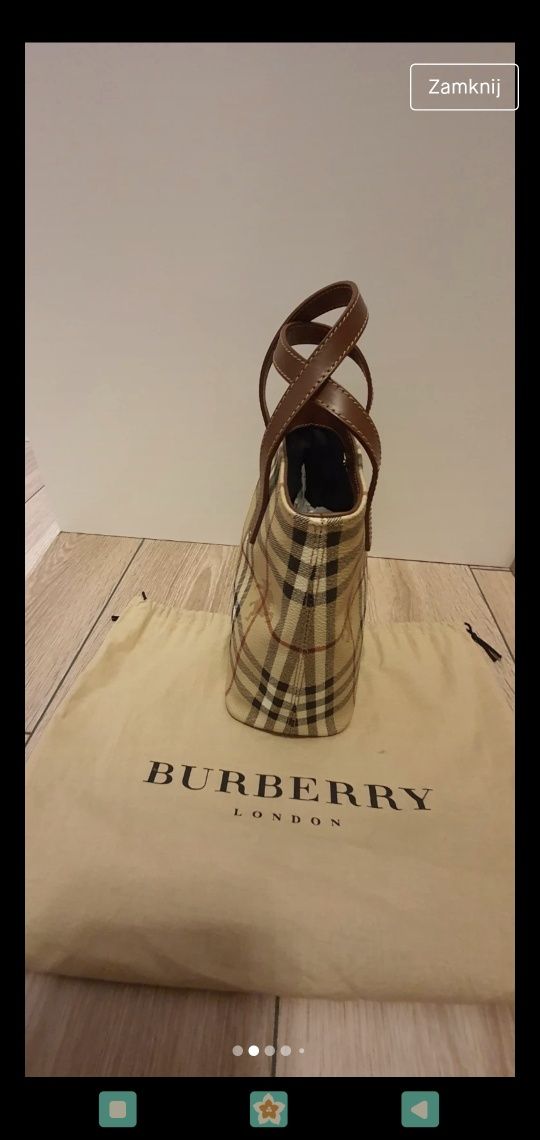 Torebka burberry London oryginalna tote krata