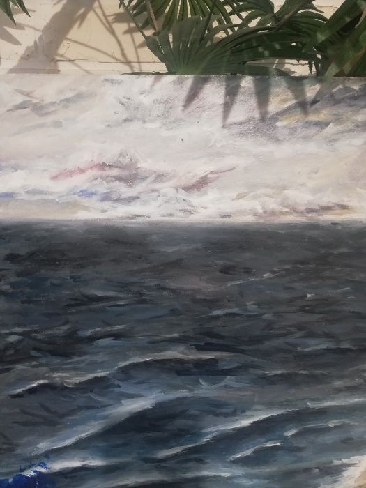 Obraz akrylowy ręcznie malowany pejzaż morze krajobraz impresja