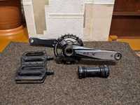 Шатуни Shimano SLX M660 Deore XT, sram, avid