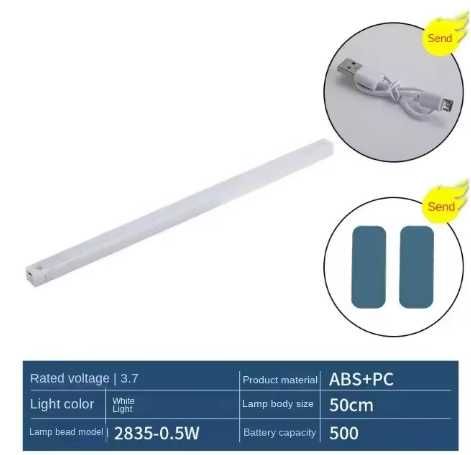 Светодиодная лампа с датчиком движения, с аккумулятором, usb type c.