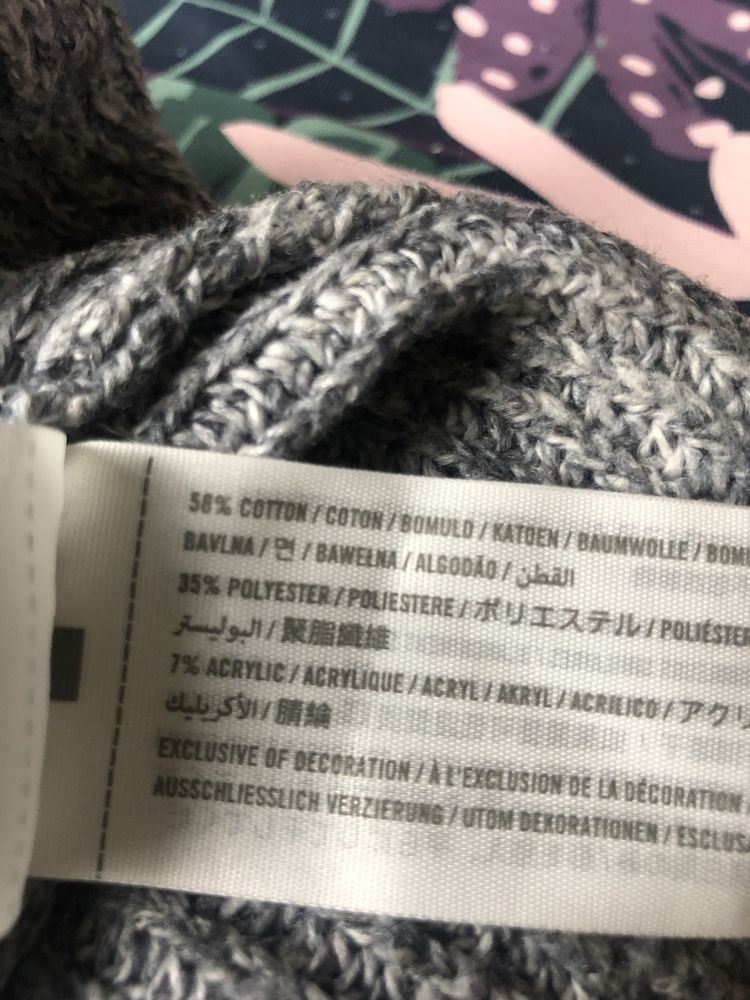 Sweter damski Abercrombie & Fitch L 50% bawełna , szary