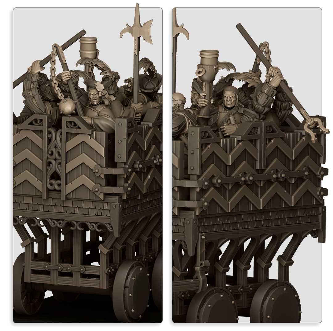 Sunland Armoured Wagon z Załogą - ToW WFB AoS - Highlands x1 + x6 crew