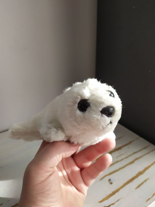 Biała foka foczka maskotka pluszak przytulanka