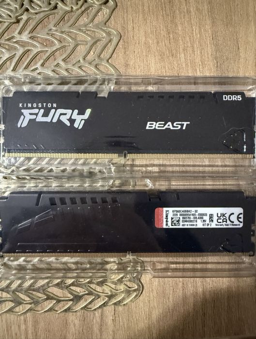 Ram 2x16gb/32 gb ddr5 kingston fury beast