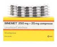 Сінемет / Sinemet 250 мг + 25 мг (леводопа/кардіодопа) 50 табл  Італія