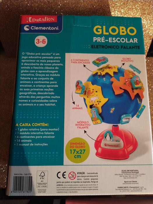 Globo pré escolar  Clementoni NOVO