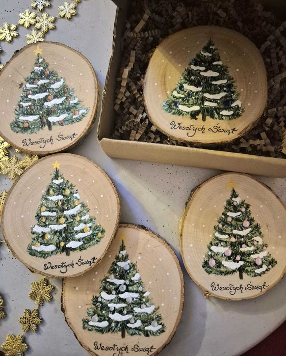 Podkładka pod kubek "Choinka w odcieniach niebieskiego"