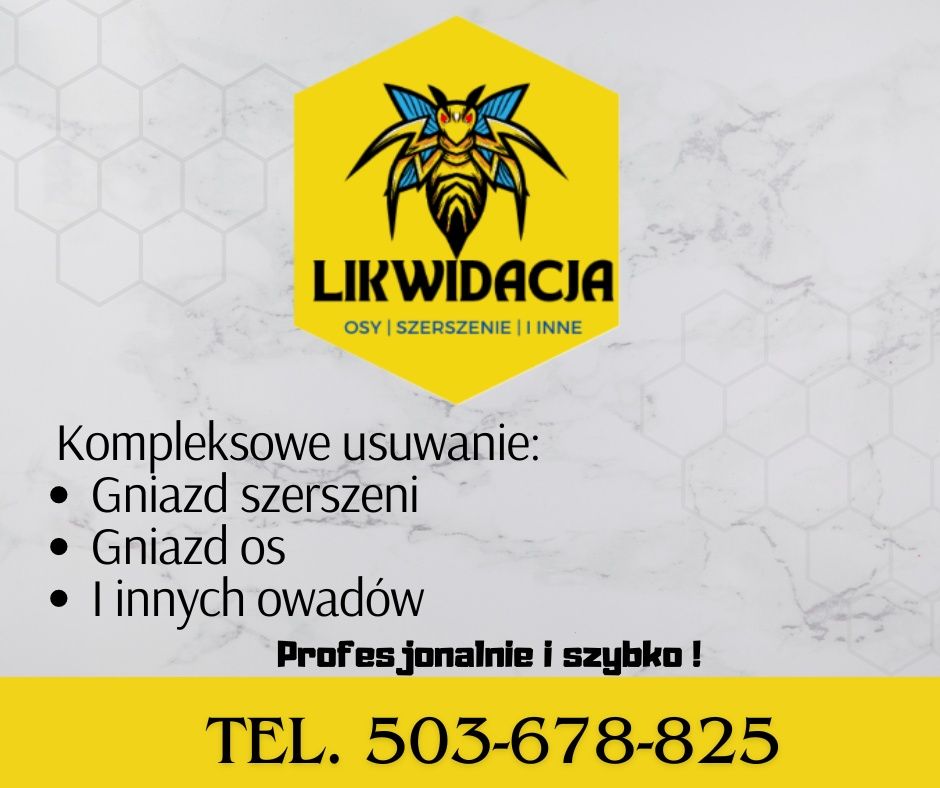 Usuwanie likwidacja zwalczanie gniazd kokonów os szerszeni łódzkie