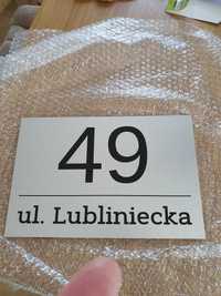 Tablica tabliczka adresowa Lubliniecka 49