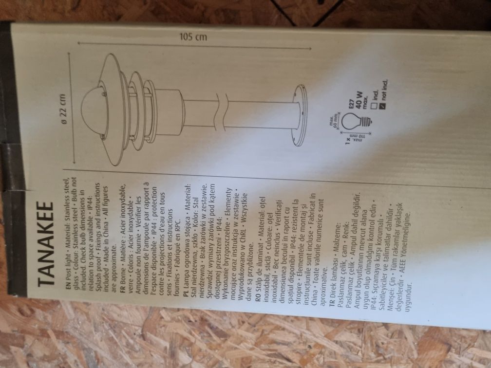 3 Lampy ogrodowe na podjazd lub na taras 3 sz Tanakee