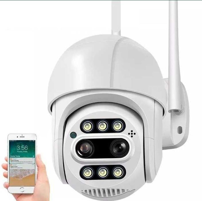 8 МП камера поворотна, вулична, з реагуванням на людину, мікрофон