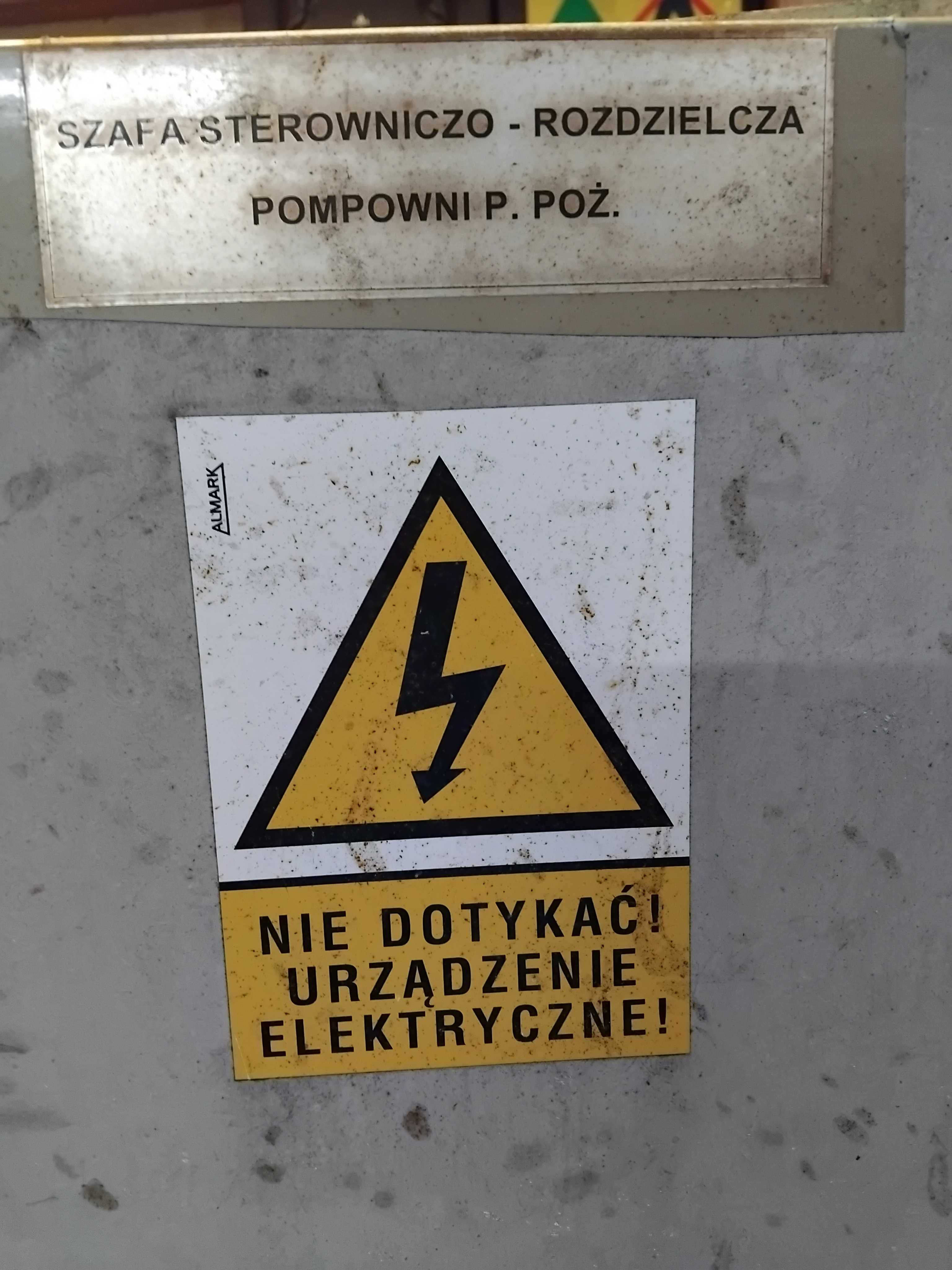 Szafa sterownicza rozdzielcza przepompowni p.poż.