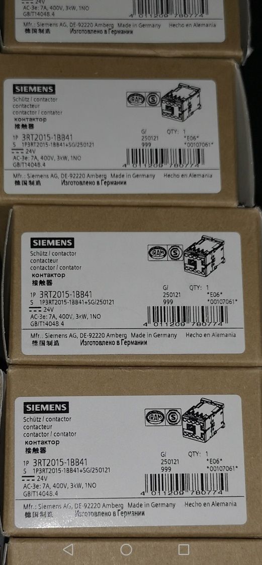 Stycznik Siemens 3rt2015-1bb41