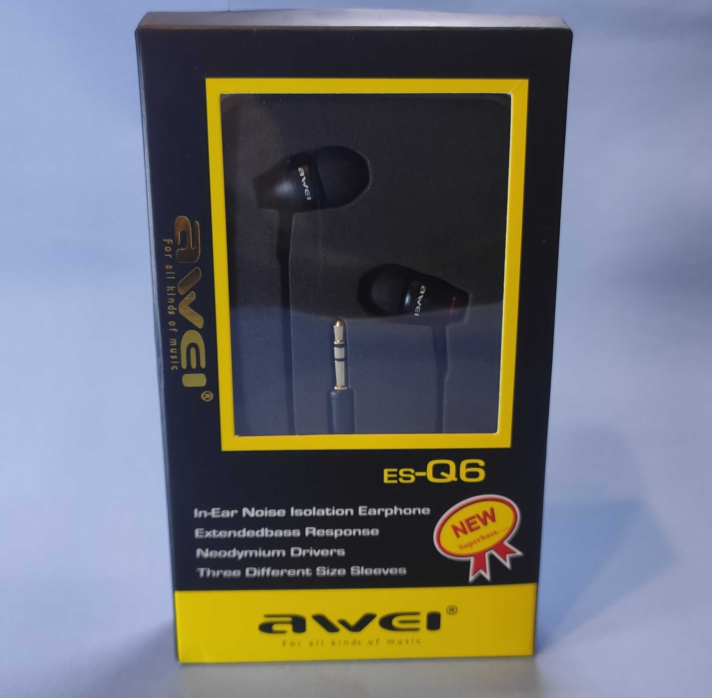 Навушники вакуумні AWEI ES-Q6 чорні