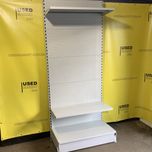 Стеллаж с металическими полками в магазин, полки стеллажи торговые Бу