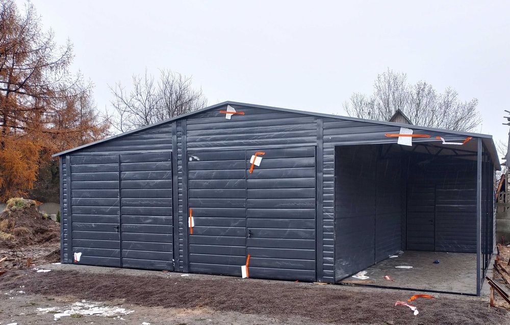 7x7 garaż blaszany akrylowy z palety RAL do wyboru OKAZJA