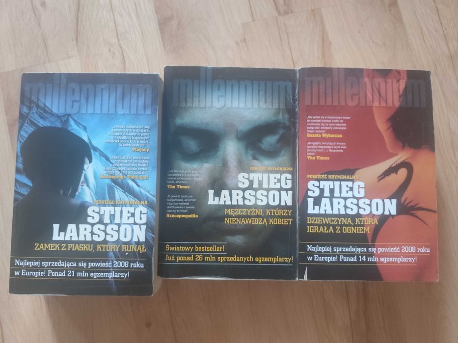 Książki millenium stieg Larsson 1,2,3 tom