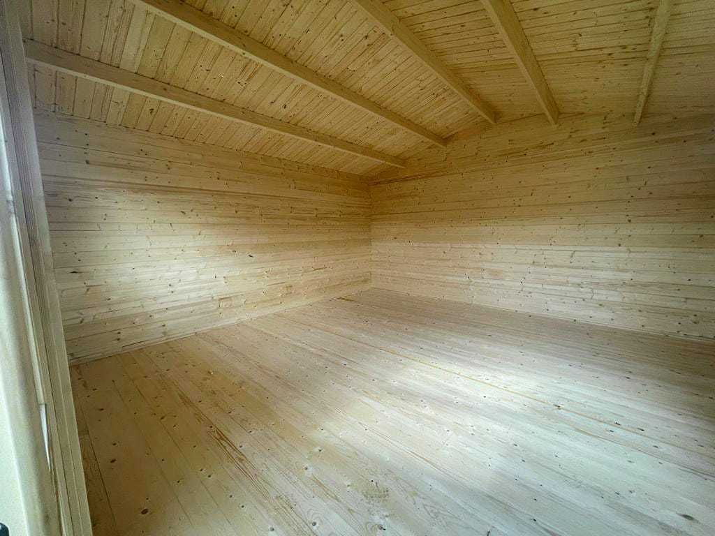 Drewniany domek letniskowy Majka 5x5 22 m2 - ROD, promocja, działka
