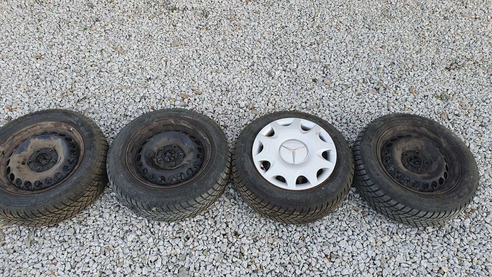 Opony zimowe GT 185/65 R 15 na stalowych felgach Mercedes 4 sztuki.