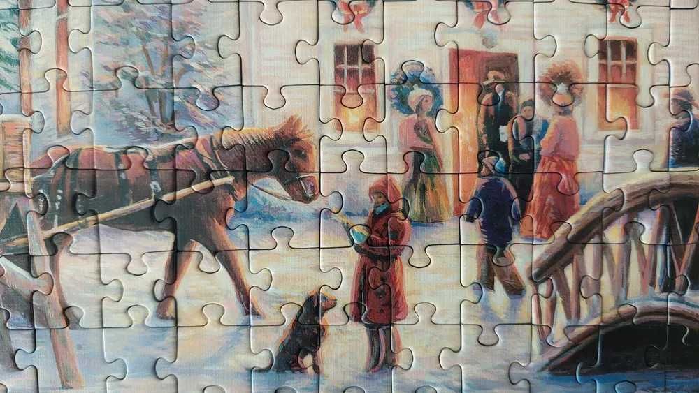 Puzzle TREFL 1000 tysiąc elementów Białe Święta Chuck Pinson