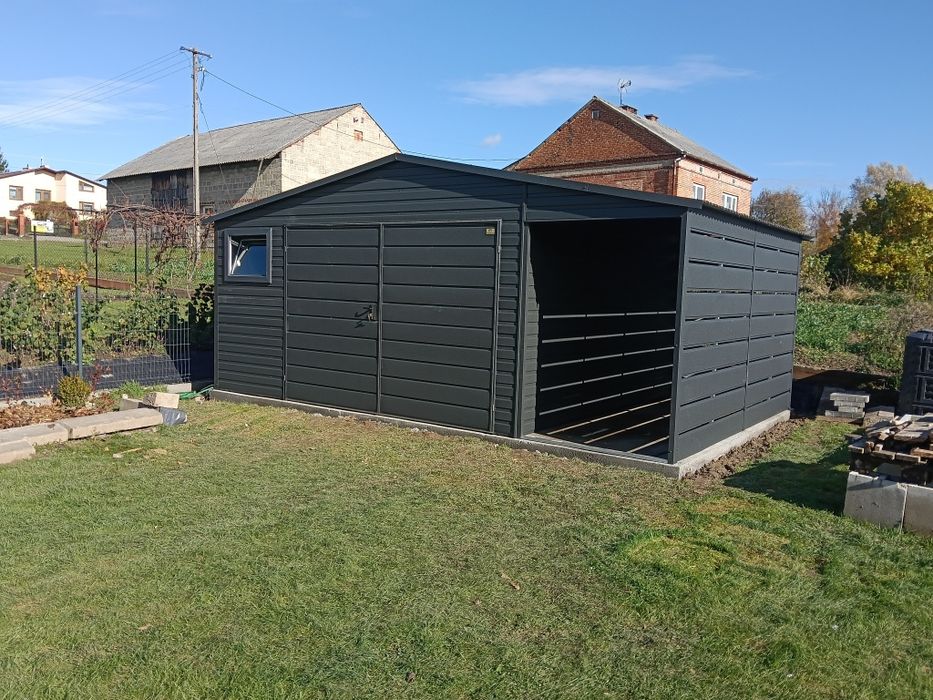 Garaże blaszane, domki