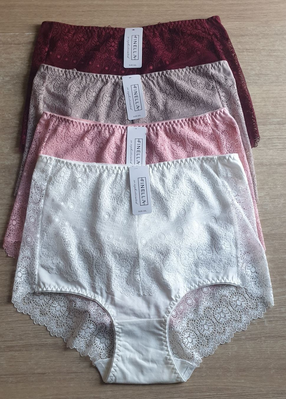 4 ×Damskie majtki figi z wysokim stanem 5XL