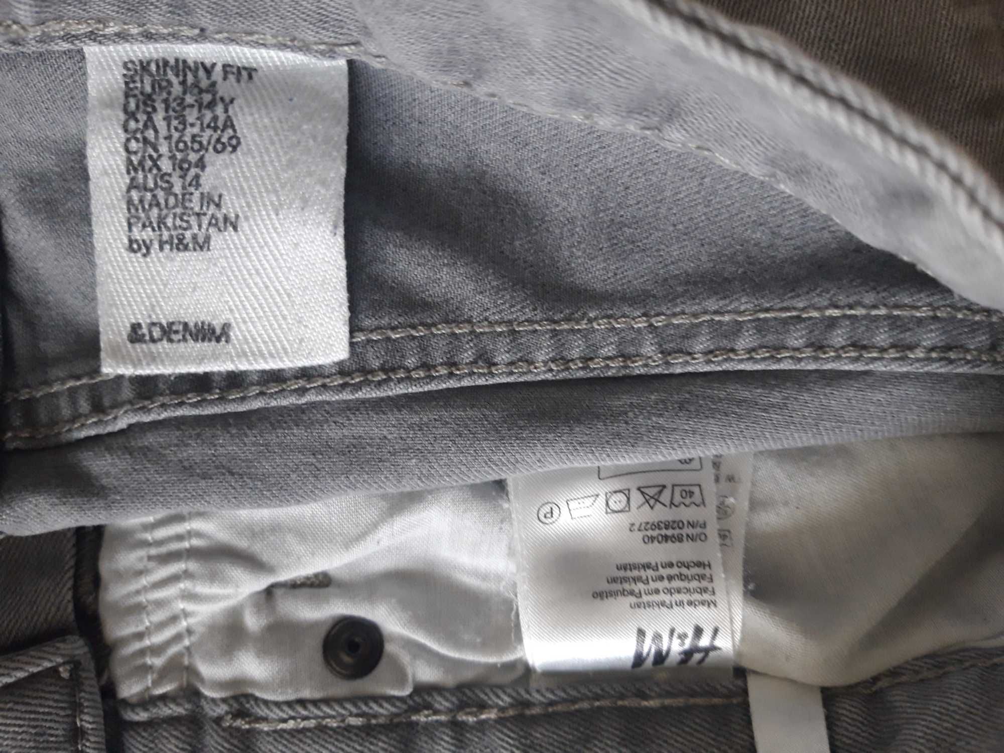 H&M skinny fit jeans rurki chłopięce rozm 164 13/14 lat