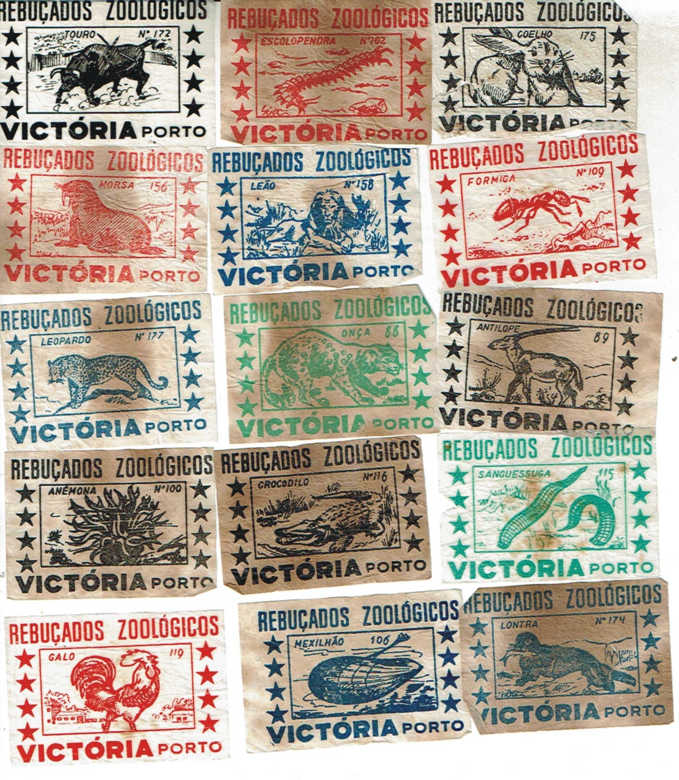 15 cromos antigos de Rebuçados Vitória Zoológicos- Porto