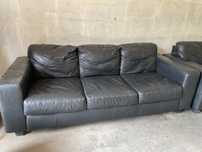 Sofa trzyosobowa plus dwa fotele, IKEA ekoskóra, stan nardzo dobry