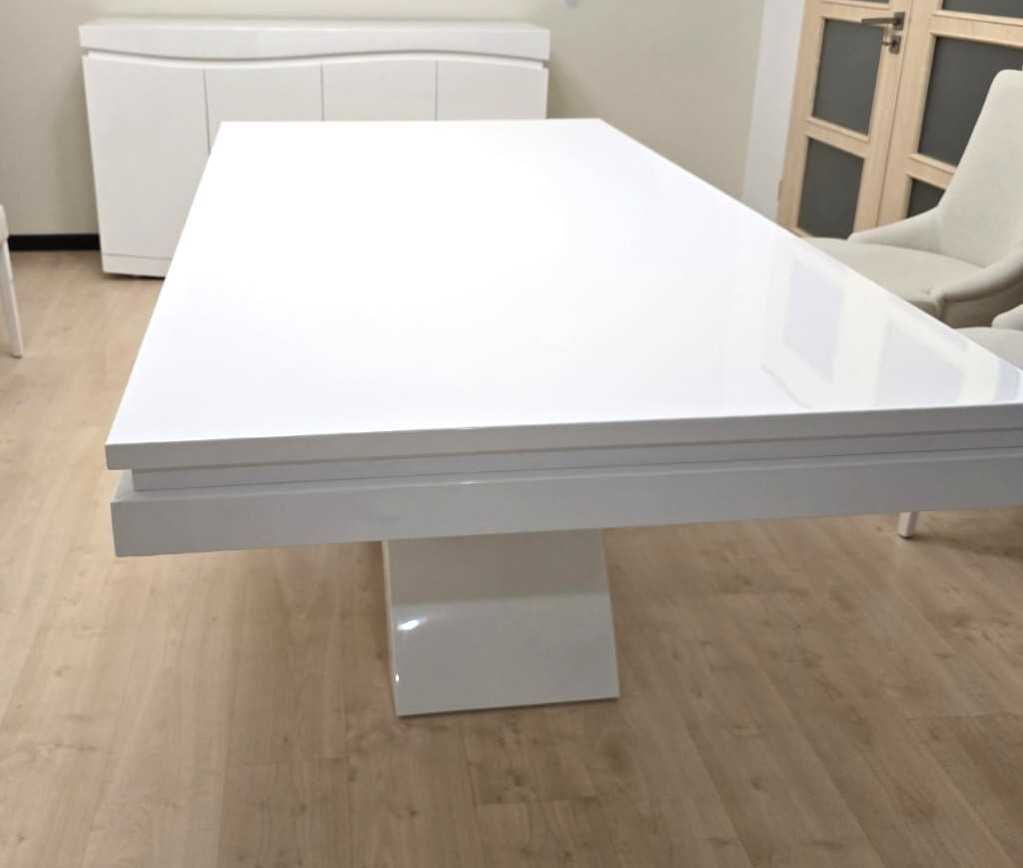 Mesa extensível - branco alto brilho (como nova)