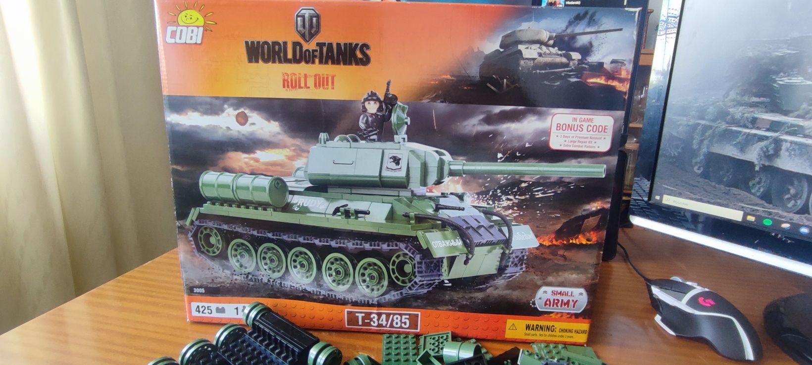 COBI 3005 T-34/85 WoT NIEKOMPLETNY +pudełko i instrukcja