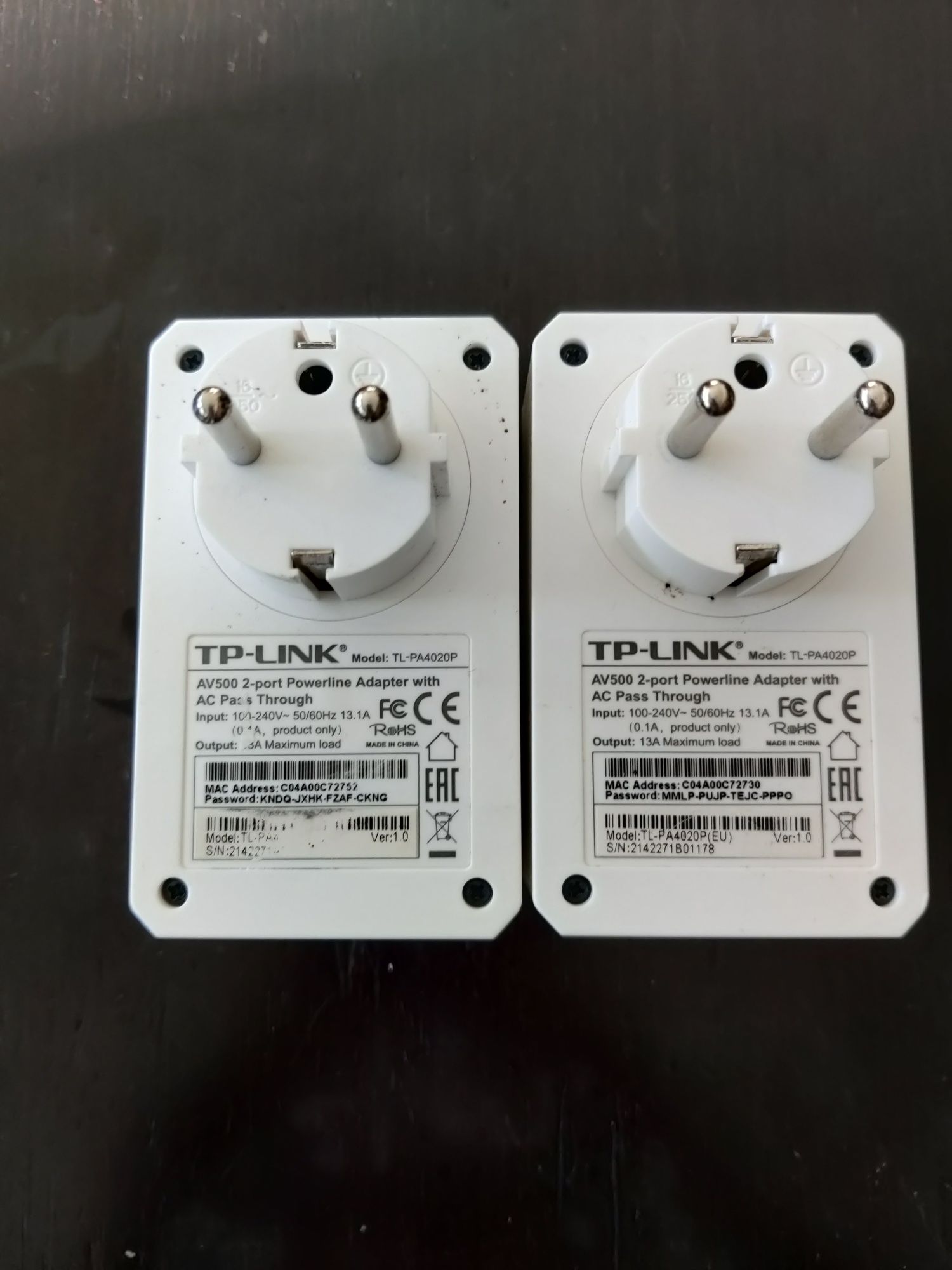 Powerline--TP-Link TL-PA4010PKIT AV500 Powerline Adapter with AC Pass
