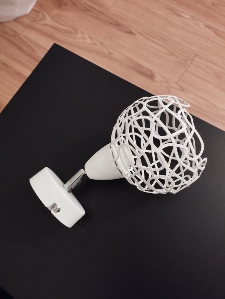 Lampa ażurowa pojedyncza 2 sztuki BIALE