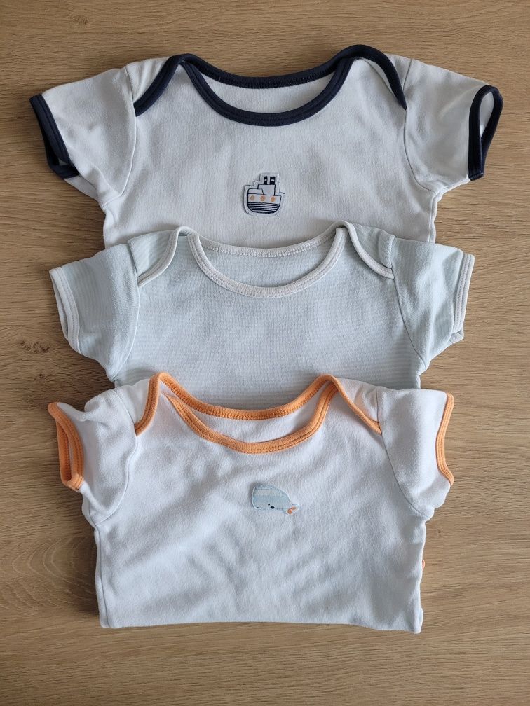 3x body Mothercare r.86 krótki rękaw