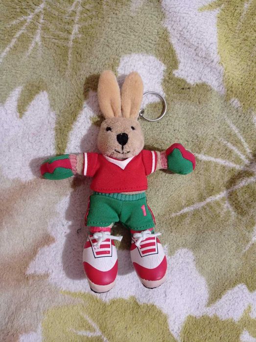 16см брелок на сумку рюкзак мягкая игрушка заяц футболист зайка