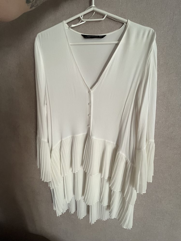 Блузка туника с плиссировкой Zara