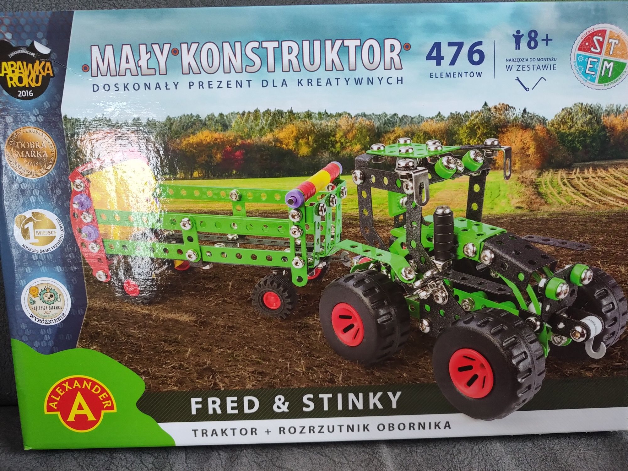 Zestawy Mały Konstruktor traktor, rozrzutnik, kombajn