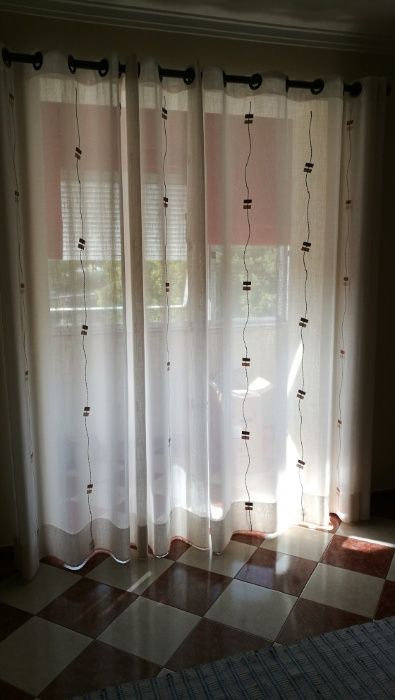 Cortinados em linho para quarto, sala, escritório