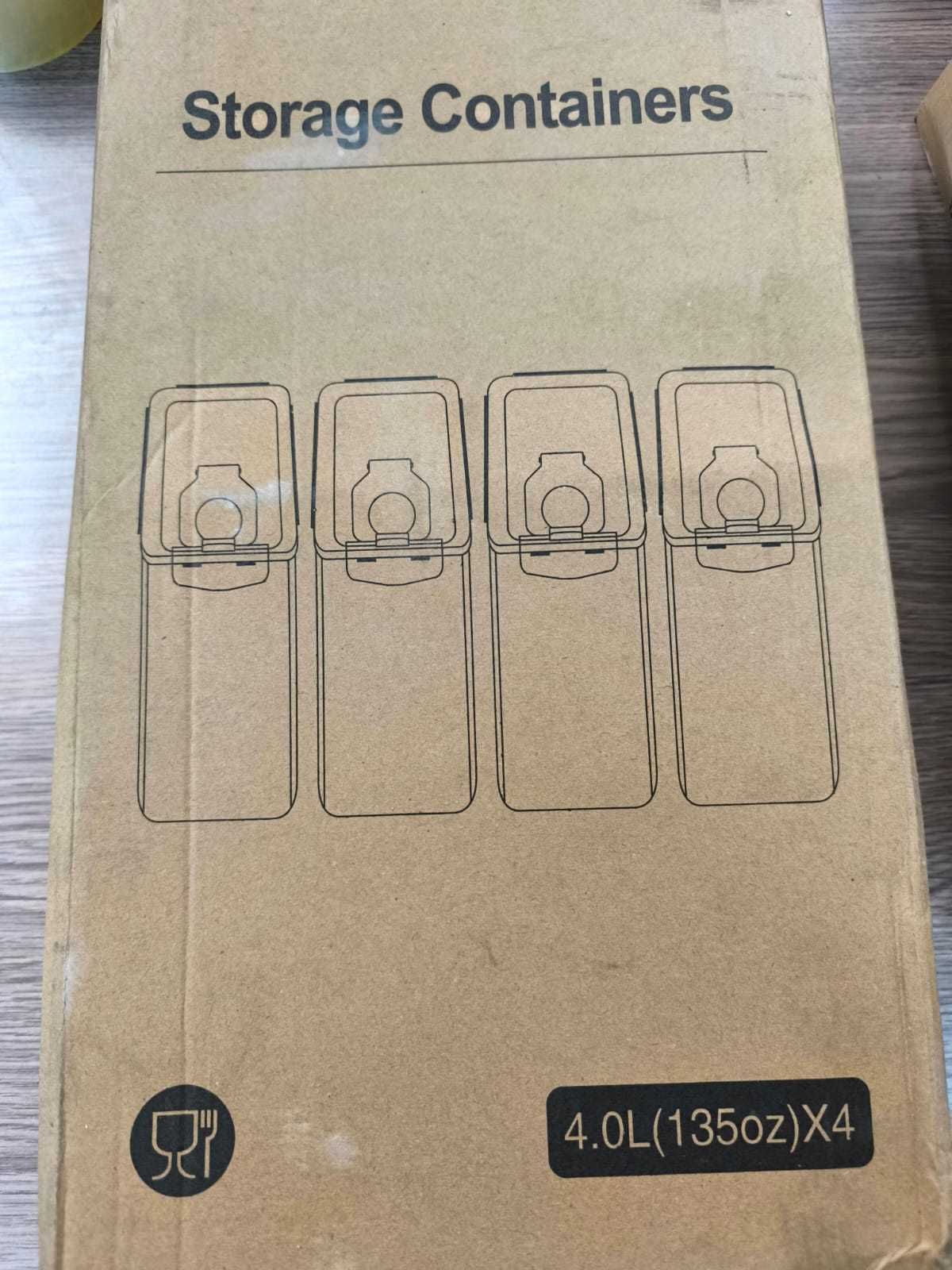 Storage Containers  4.0L 4sztuki duże pojemniki na żywność