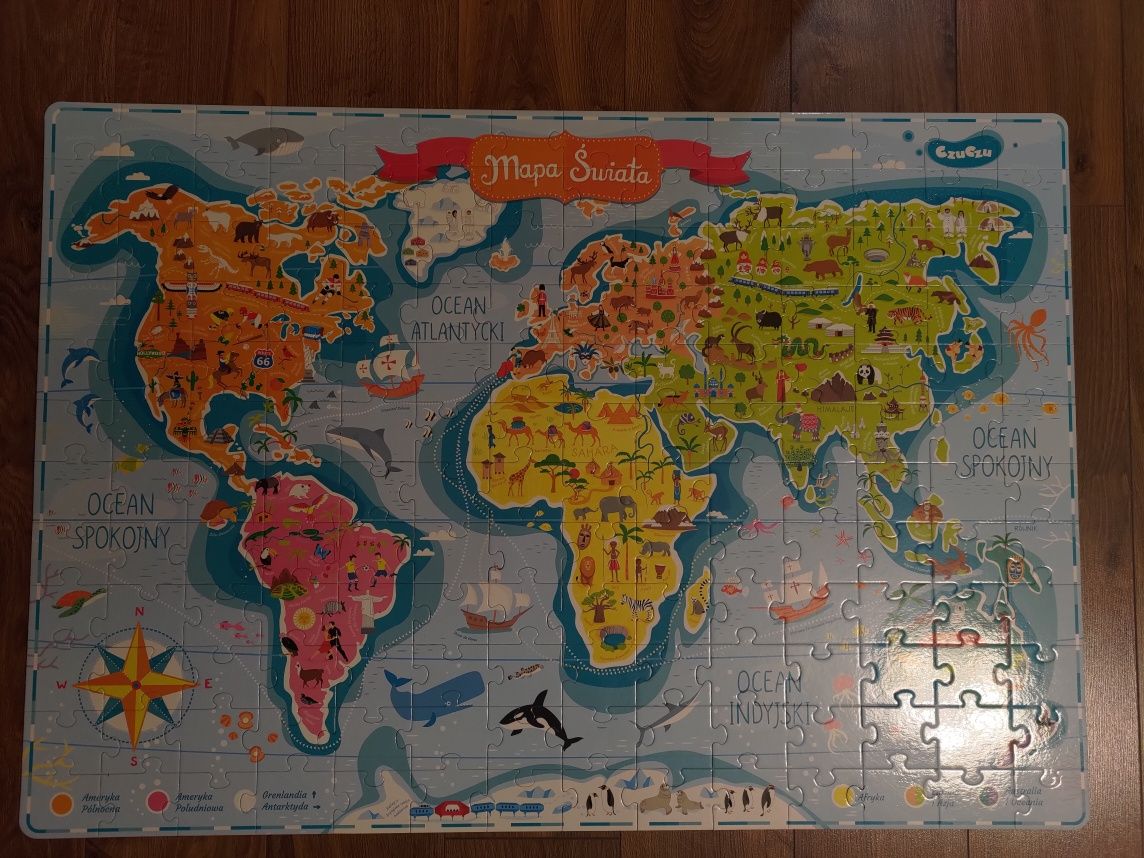 Czuczu mapa świata 168 elementów