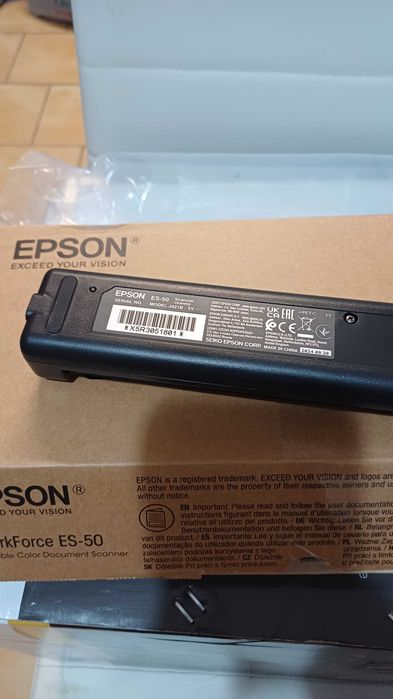 Epson WorkForce ES-50 A4 Przenośny skaner dokumentów.