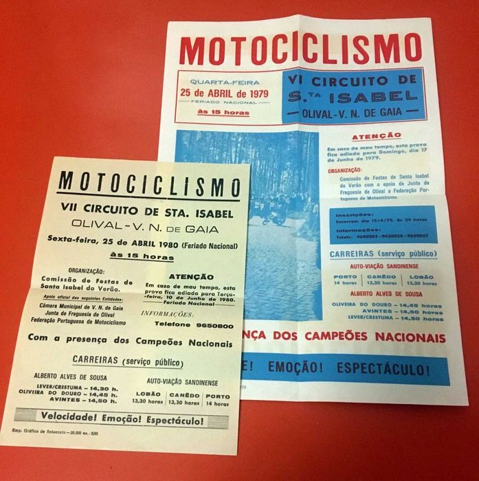 Motas -  documentos motociclismo nacional 1978/79/80