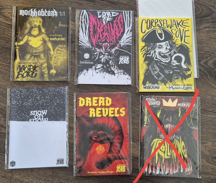 MORK BORG / ogromny zestaw zinów RPG / D&D Warhammer Zew Cthulhu