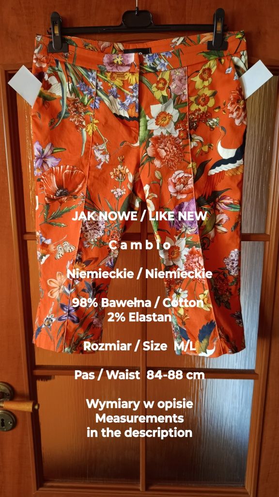 Cambio  Niemieckie damskie rybaczki, 98% Bawełna 2% Elastan, Roz. M/L